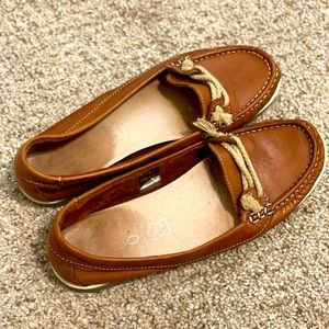 Brown boat shoes